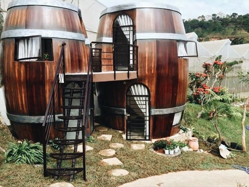 thiết kế homestay kiểu thùng rượu