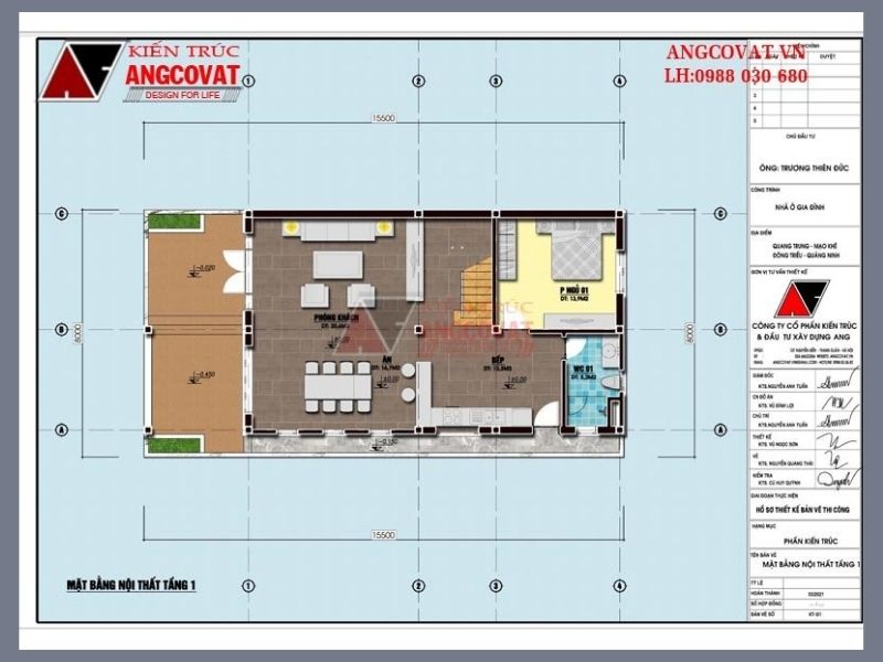 Mặt bằng bố trí công năng của thiết kế nhà mái thái hiện đại của bản vẽ nhà 2 tầng 3 phòng ngủ