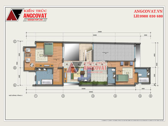Thiết kế nhà phố 7x20m 3 tầng 4 phòng ngủ hiện đại ở Thái Bình 4