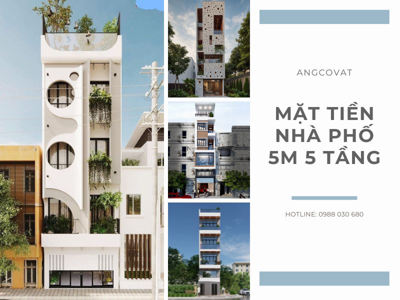 Top 30+ mẫu mặt tiền nhà phố 5m 5 tầng đẹp ấn tượng nhất hiện nay