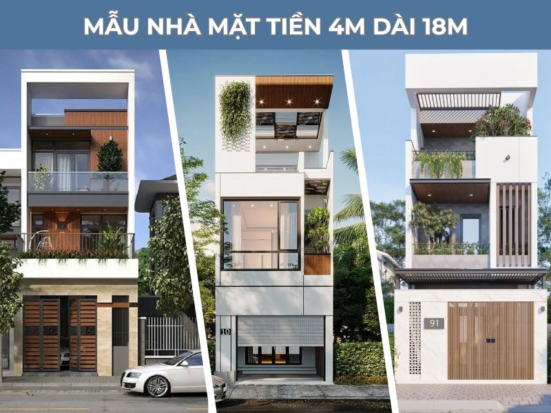 Mẫu nhà mặt tiền 4m dài 18m - Bí quyết tối ưu không gian cho lối sống hiện đại 