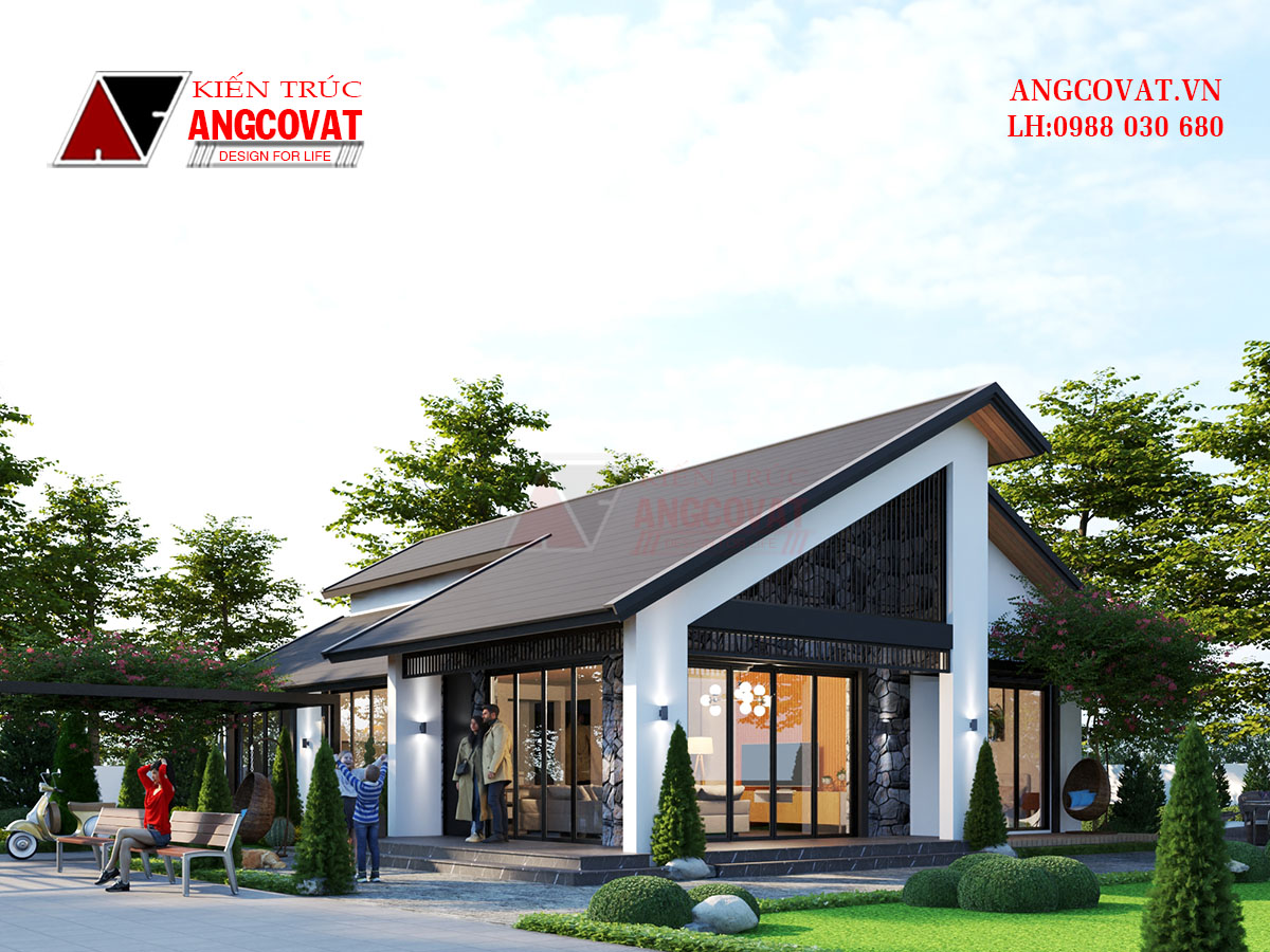 Mẫu nhà vườn 130m2: Không gian sống lý tưởng cho gia đình yêu thiên nhiên BT1020625