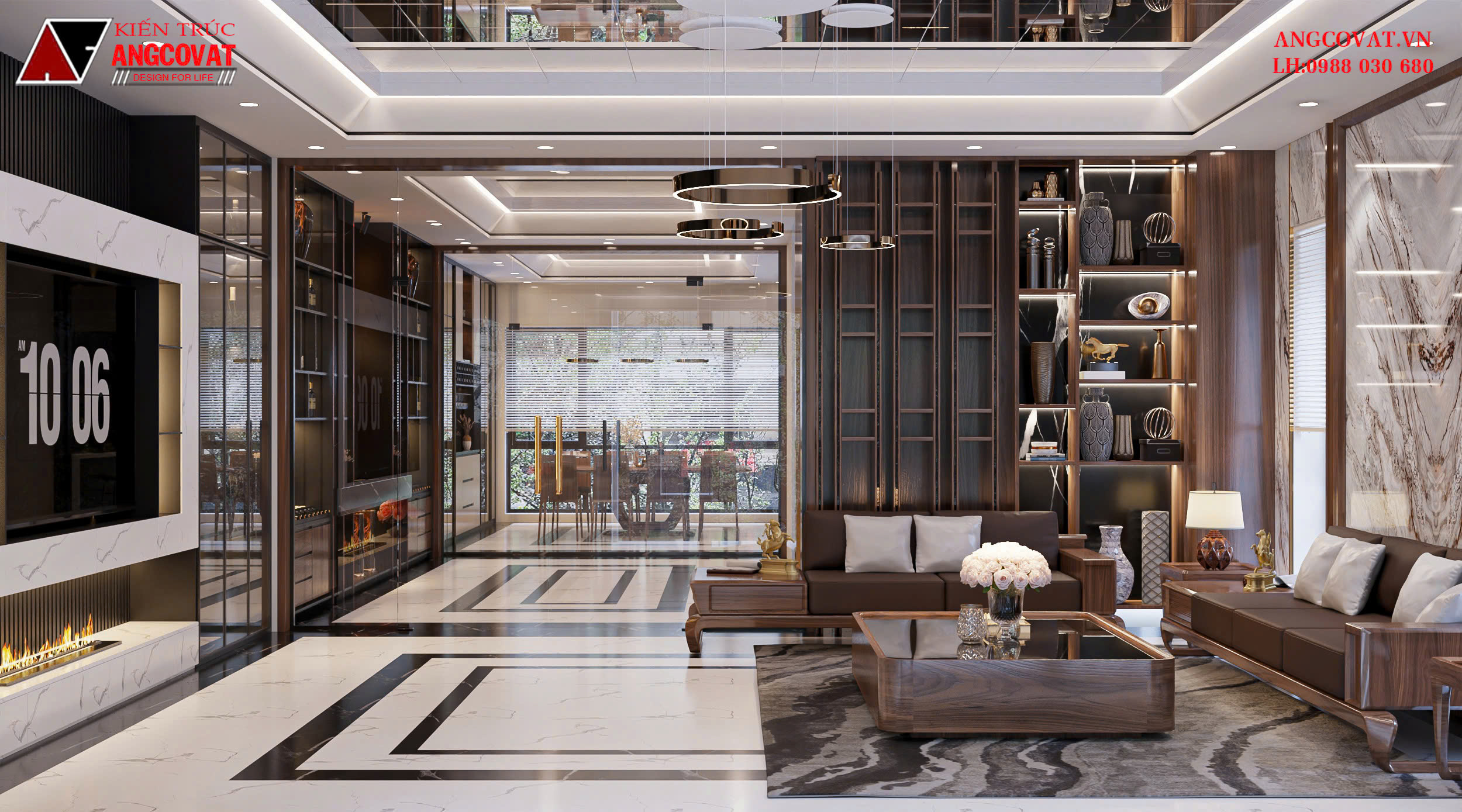 Thiết kế nội thất nhà phố 4 tầng luxury hiện đại thể hiện gu thẩm mỹ và cá tính gia chủ