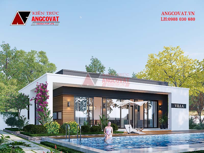 Ý tưởng thiết kế biệt thự nghỉ dưỡng 1 tầng có bungalow tổng diện tích 3500m2 BT1040822