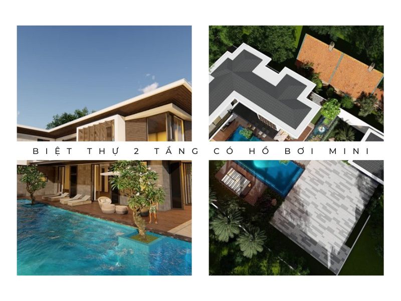 99+ mẫu biệt thự 2 tầng có hồ bơi mini mang vẻ đẹp sang trọng 2026