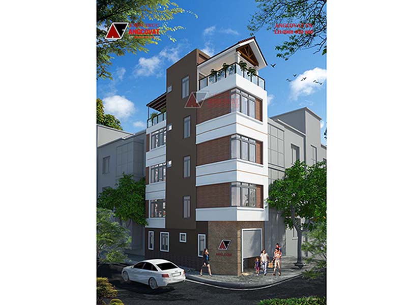 Kiến trúc sư tư vấn thiết kế mẫu nhà phố 40m2 mặt tiền 4m 4 tầng 1 tum đẹp NP129057