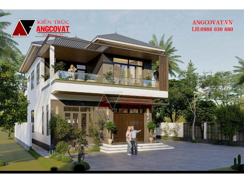 Xây nhà 2 tầng mái nhật 125m2 tại Thanh Hóa sang trọng và hiện đại BT300526