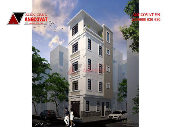 Mẫu thiết kế nhà phố 5 tầng 2 mặt tiền 30m2 nhỏ xinh trên phố KHƯƠNG TRUNG NP101066