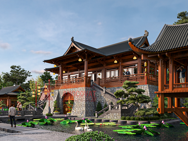 Hồ sơ thiết kế chùa 2 tầng đặc sắc nhất tại Ninh Bình kèm báo giá BT2231123
