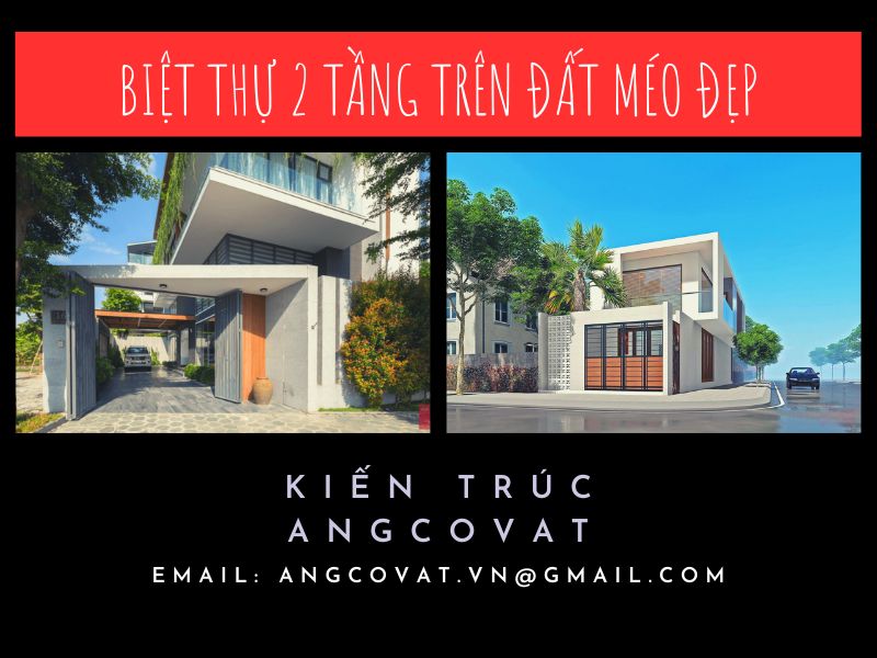 12+ mẫu biệt thự 2 tầng trên đất méo đẹp được nhiều chủ đầu tư yêu thích 