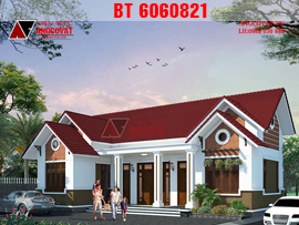 Công thức tính chi phí xây nhà cấp 4 120m2 2 phòng ngủ ở quê BT6060821