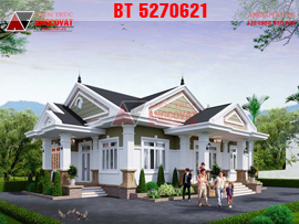 Thiết kế biệt thự 180m2 1 tầng mái thái 3 phòng ngủ tại Đồng Nai BT5270621