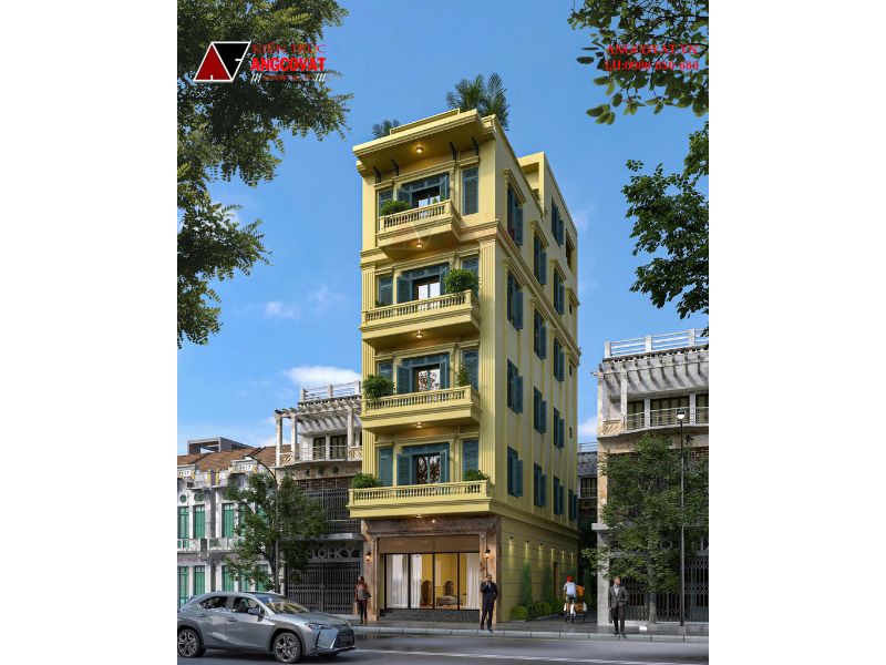 Thiết kế nhà 6x15 có thang máy mang vẻ đẹp kiến trúc Pháp vượt thời gian NP151225