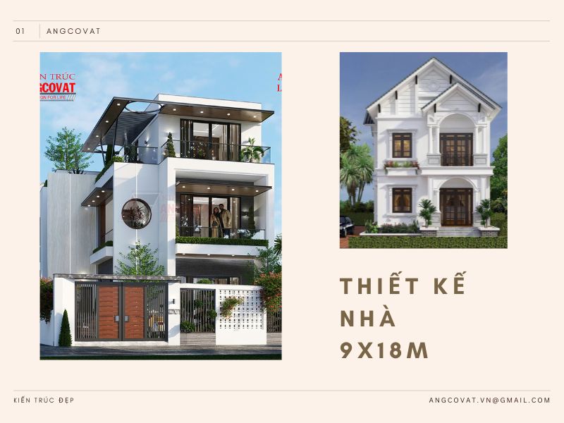 Top các mẫu thiết kế nhà 9x18m đẹp và sang trọng 2026