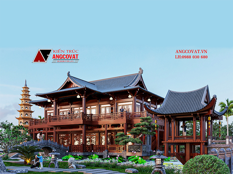 Thiết kế chùa 2 tầng đẹp rộng 5000m2 tại Ninh Bình - Dự án Trúc lâm cung bến giá BT1120723