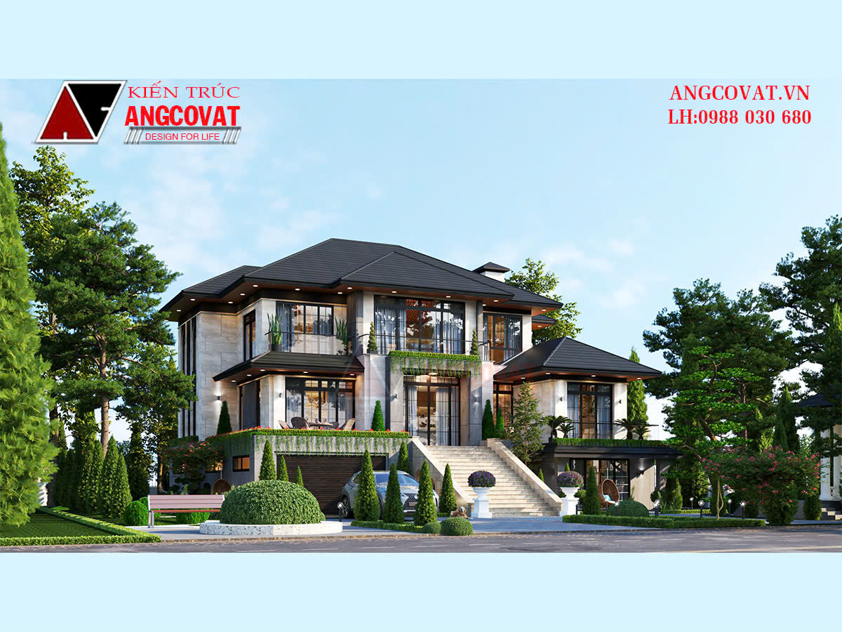 Biệt thự 3 tầng 200m2 tại Thái Nguyên - Tinh hoa kiến trúc hiện đại BT1120625