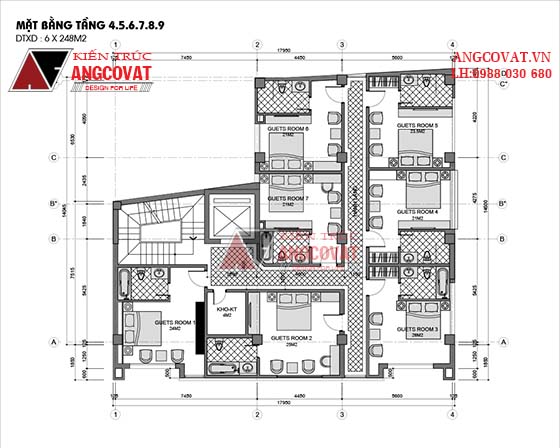 Tư vấn thiết kế nhà 4×16 có thang máy đẹp, phù hợp nhà phố đô thị kết hợp kinh doanh NP1151026