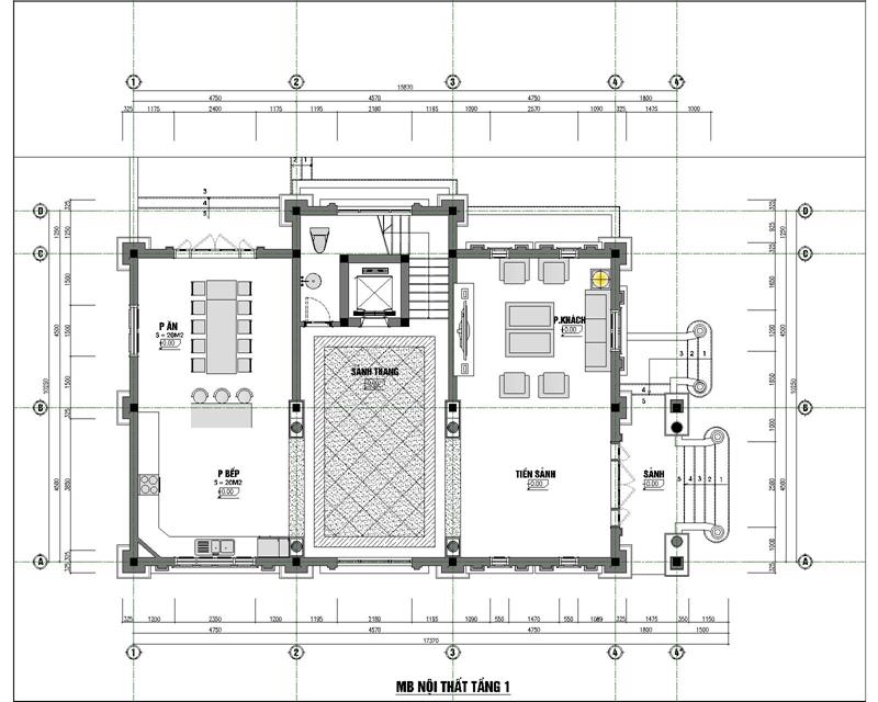 Tư vấn thiết kế nhà 4×16 có thang máy đẹp, phù hợp nhà phố đô thị kết hợp kinh doanh NP1151026