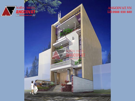 Tư vấn thiết kế nhà 4×16 có thang máy đẹp, phù hợp nhà phố đô thị kết hợp kinh doanh NP1151026
