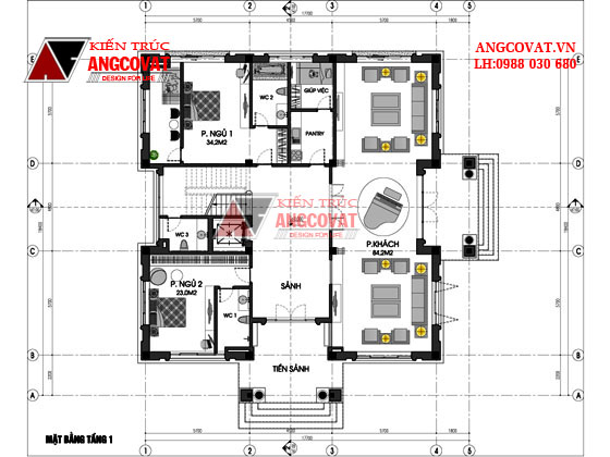 Tư vấn thiết kế nhà 4×16 có thang máy đẹp, phù hợp nhà phố đô thị kết hợp kinh doanh NP1151026