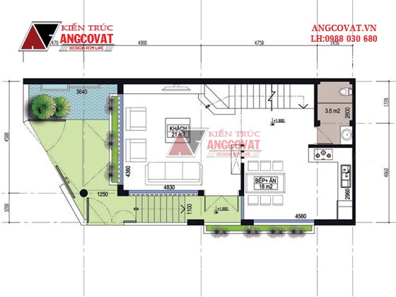 Tư vấn thiết kế nhà 4×16 có thang máy đẹp, phù hợp nhà phố đô thị kết hợp kinh doanh NP1151026