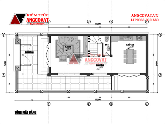 Tư vấn thiết kế nhà 4×16 có thang máy đẹp, phù hợp nhà phố đô thị kết hợp kinh doanh NP1151026