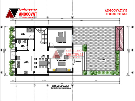 Tư vấn thiết kế nhà 4×16 có thang máy đẹp, phù hợp nhà phố đô thị kết hợp kinh doanh NP1151026