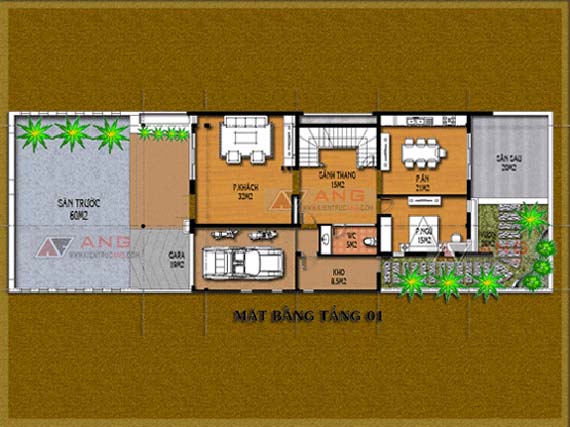 Tư vấn thiết kế nhà 4×16 có thang máy đẹp, phù hợp nhà phố đô thị kết hợp kinh doanh NP1151026
