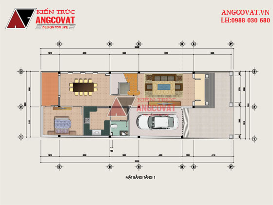 Tư vấn thiết kế nhà 4×16 có thang máy đẹp, phù hợp nhà phố đô thị kết hợp kinh doanh NP1151026