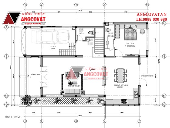 Tư vấn thiết kế nhà 4×16 có thang máy đẹp, phù hợp nhà phố đô thị kết hợp kinh doanh NP1151026