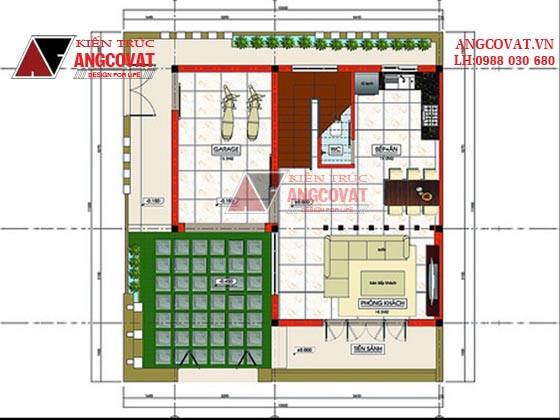Tư vấn thiết kế nhà 4×16 có thang máy đẹp, phù hợp nhà phố đô thị kết hợp kinh doanh NP1151026