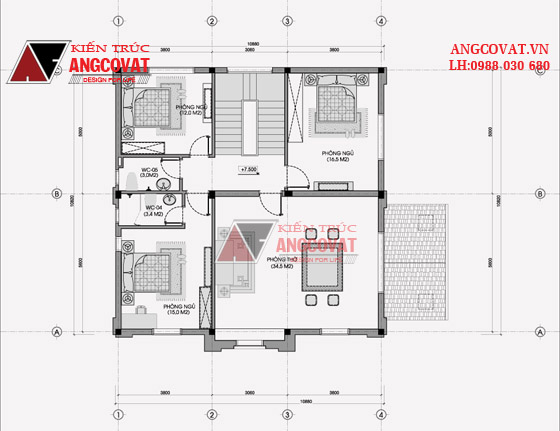 Tư vấn thiết kế nhà 4×16 có thang máy đẹp, phù hợp nhà phố đô thị kết hợp kinh doanh NP1151026