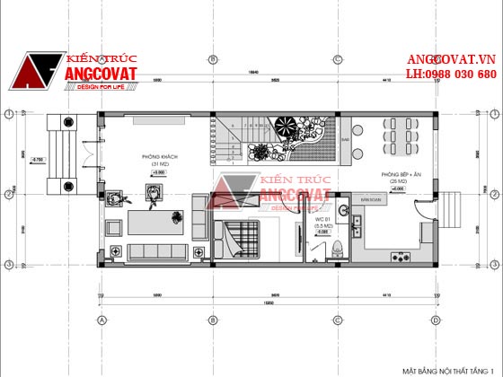 Tư vấn thiết kế nhà 4×16 có thang máy đẹp, phù hợp nhà phố đô thị kết hợp kinh doanh NP1151026