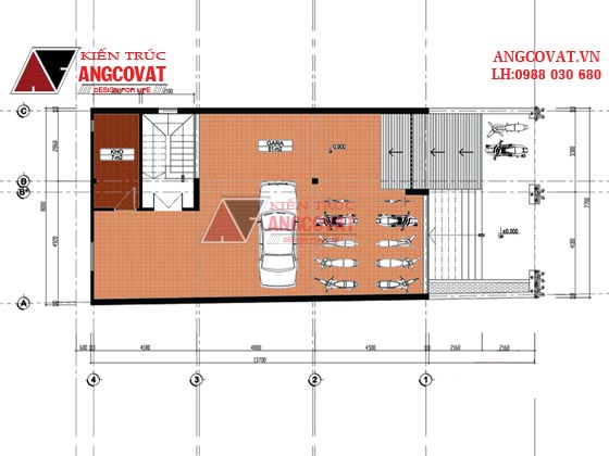 Tư vấn thiết kế nhà 4×16 có thang máy đẹp, phù hợp nhà phố đô thị kết hợp kinh doanh NP1151026