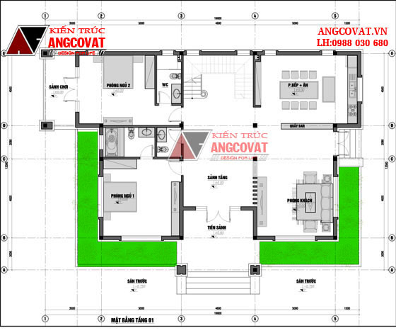 Tư vấn thiết kế nhà 4×16 có thang máy đẹp, phù hợp nhà phố đô thị kết hợp kinh doanh NP1151026