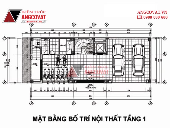 Tư vấn thiết kế nhà 4×16 có thang máy đẹp, phù hợp nhà phố đô thị kết hợp kinh doanh NP1151026
