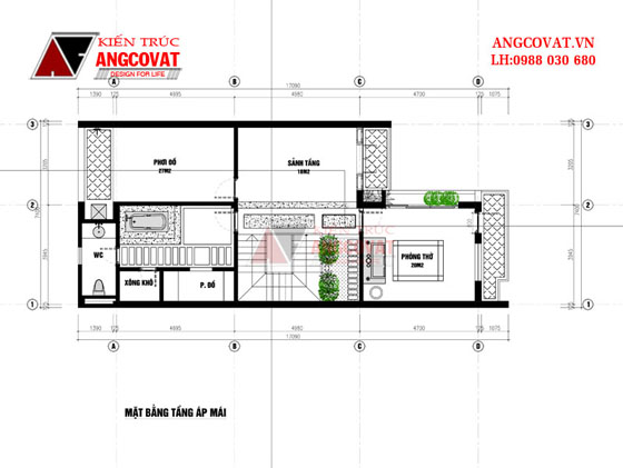 Tư vấn thiết kế nhà 4×16 có thang máy đẹp, phù hợp nhà phố đô thị kết hợp kinh doanh NP1151026