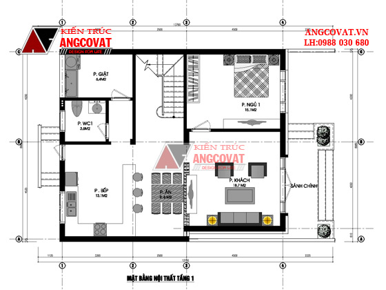 Tư vấn thiết kế nhà 4×16 có thang máy đẹp, phù hợp nhà phố đô thị kết hợp kinh doanh NP1151026