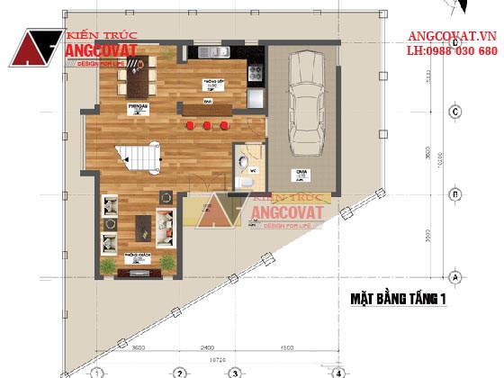 Tư vấn thiết kế nhà 4×16 có thang máy đẹp, phù hợp nhà phố đô thị kết hợp kinh doanh NP1151026