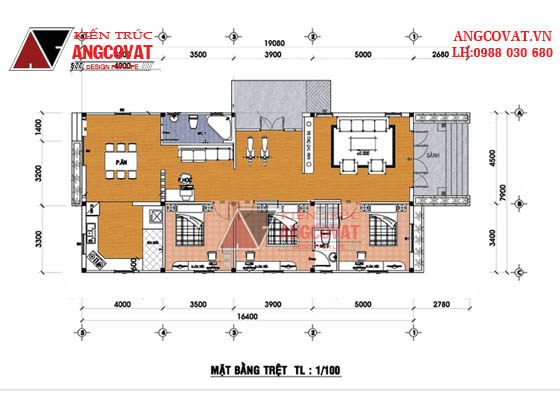 Tư vấn thiết kế nhà 4×16 có thang máy đẹp, phù hợp nhà phố đô thị kết hợp kinh doanh NP1151026