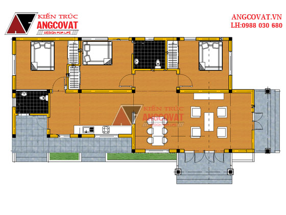 Tư vấn thiết kế nhà 4×16 có thang máy đẹp, phù hợp nhà phố đô thị kết hợp kinh doanh NP1151026
