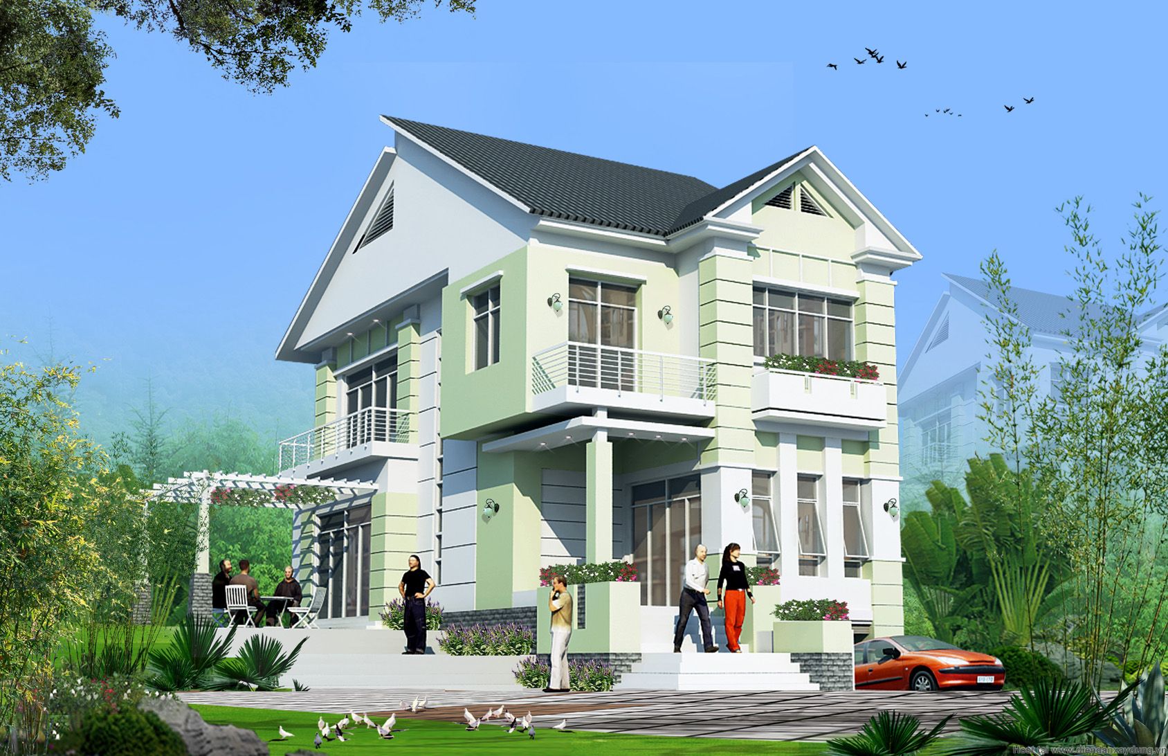 Tư vấn thiết kế nhà 4×16 có thang máy đẹp, phù hợp nhà phố đô thị kết hợp kinh doanh NP1151026