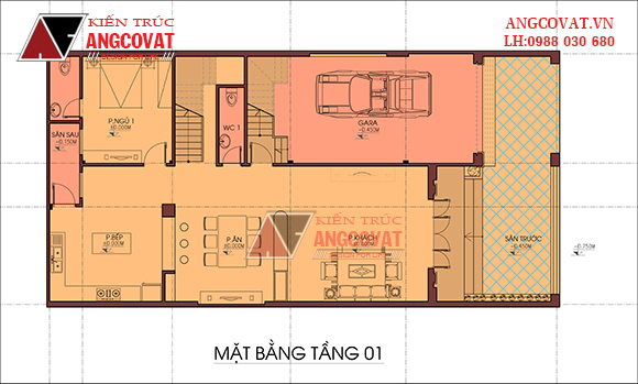 Tư vấn thiết kế nhà 4×16 có thang máy đẹp, phù hợp nhà phố đô thị kết hợp kinh doanh NP1151026