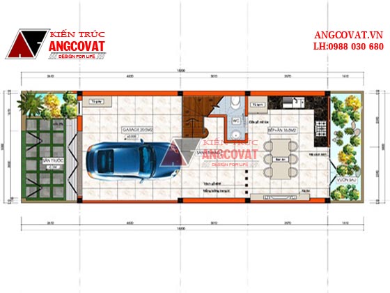 Tư vấn thiết kế nhà 4×16 có thang máy đẹp, phù hợp nhà phố đô thị kết hợp kinh doanh NP1151026