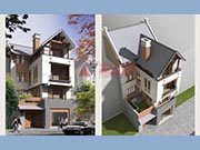 Tư vấn thiết kế nhà 4×16 có thang máy đẹp, phù hợp nhà phố đô thị kết hợp kinh doanh NP1151026