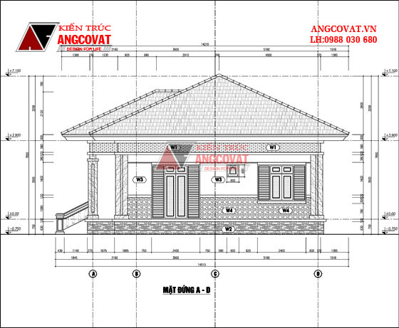 Tư vấn thiết kế nhà 4×16 có thang máy đẹp, phù hợp nhà phố đô thị kết hợp kinh doanh NP1151026
