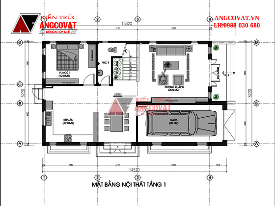 Tư vấn thiết kế nhà 4×16 có thang máy đẹp, phù hợp nhà phố đô thị kết hợp kinh doanh NP1151026