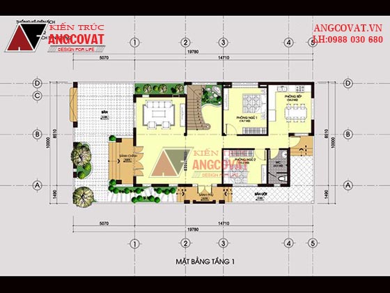 Tư vấn thiết kế nhà 4×16 có thang máy đẹp, phù hợp nhà phố đô thị kết hợp kinh doanh NP1151026