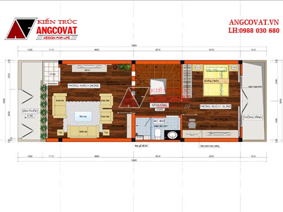 Tư vấn thiết kế nhà 4×16 có thang máy đẹp, phù hợp nhà phố đô thị kết hợp kinh doanh NP1151026