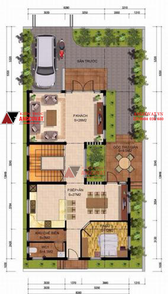 Tư vấn thiết kế nhà 4×16 có thang máy đẹp, phù hợp nhà phố đô thị kết hợp kinh doanh NP1151026